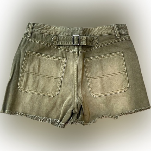 We The Free Jesse Carpenter High Waist Olive Shorts Size 25 - Picture 2 of 3